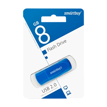 Флеш-накопитель Smartbuy Scout 8GB USB2.0 пластик голубой