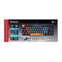 Клавиатура проводная Defender GK-002 RU APEX игровая USB 1.5м черный (1/18)