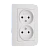 Розетка Makel Lillium Natural 2гн. 16A белый 55017 (1/12)