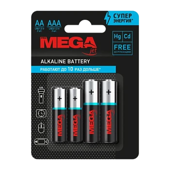 Батарейка Promega LR6 AA + LR03 AAA BL4 (2+2) Alkaline 1.5V (4/48/960/28800)