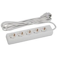 Удлинитель ЭРА U 5р.С/З 10A 3.0м белый