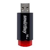 Флеш-накопитель Smartbuy Click 16GB USB2.0 пластик черный красный