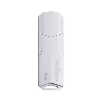 Флеш-накопитель Smartbuy Clue 4GB USB2.0 пластик белый 