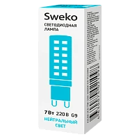 Лампа светодиодная Sweko JCD G9 7W 4000К 230V "Кукуруза" (1/10/100)