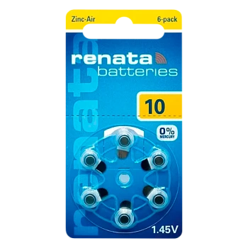 Батарейка Renata ZA10 BL6 Zinc Air 1.45V (6/60/300/3000)