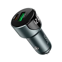 Автомобильное З/У HOCO Z42 1USB/Type-C 3.0A 20W серый (1/12/120)