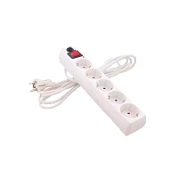 Сетевой фильтр Старт SP 5р.С/З 10A 3.0м ПВС 3x0.75мм² с выкл. белый (1/20)