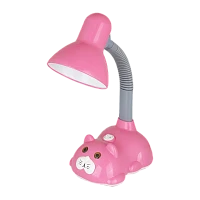 Светильник настольный Camelion KD-385 КОТ 40W 230V E27 на основании розовый (1/16)