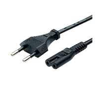 Кабель питания Atcom AT16348 евровилка-2-pin 3.0м ПВХ черный (1/25/150)