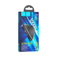 Внешний аккумулятор HOCO J100 10000mAh 2.1A 2USB/Type-C черный (1/66)