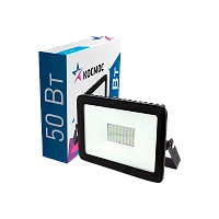 Прожектор светодиодный Космос Super-Slim 50W 230V IP65 6500К холодный черный (1/20)