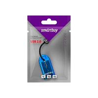 Картридер Smartbuy 710 USB2.0 microSD голубой (1/20)