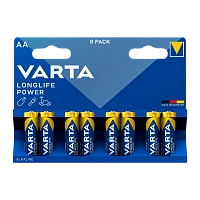 Батарейка Varta LONGLIFE LR6 AA BL8 Alkaline 1.5V (4106)