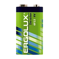 Батарейка Ergolux Крона 6F22 Shrink 1 Zinc Carbon 9V (1/12/480)