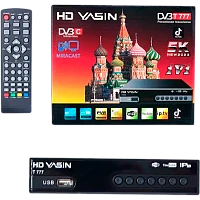 Приставка для цифрового ТВ YASIN T777 DVB-T/T2 металл черный (1/60)