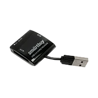 Картридер Smartbuy 713 USB2.0 SD/microSD/MS/M2 черный (1/5)