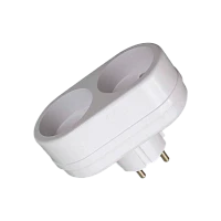 Разветвитель Toker 2Т 2р.Б/З белый (1/80)