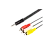 Кабель AUX Atcom Jack 3.5mm (m)-2xRCA (m) 1.5м силикон черный (1/10/200)