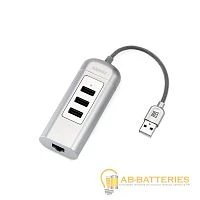 USB-Хаб GoPower 3USB/MicroSD/SD Type-C (m) USB3.0 серебряный (1/100)