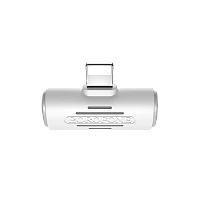 Переходник Borofone BV6 Lightning (m)-2xLightning (f) пластик белый (1/150/900)