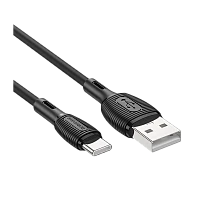 Кабель Borofone BX86 USB (m)-Type-C (m) 1м 3.0A силикон черный (1/360)