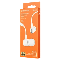 Наушники внутриканальные Borofone BM43 с микр. белый (1/76/304)