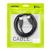 Кабель Smartbuy K-421 HDMI (m)-HDMI (m) 2м силикон ver.2.0 стаб.напр. черный (1/20)