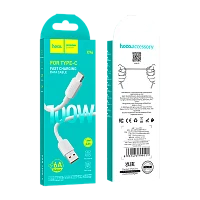 Кабель HOCO X96 USB (m)-Type-C (m) 1м 6A 100W силикон белый (1/31/310)