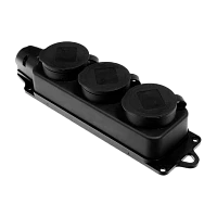 Колодка Volsten S1-M3Z 3р.С/З со шторкой каучук черный (1/5/50)