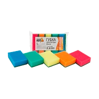 Губка для посуды Рыжий кот "Макси" 95х65х30мм 5шт. ассорти (1/40)