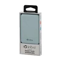Внешний аккумулятор Intro PB600 5000mAh 2.0A 2USB/Type-C синий (1/50)