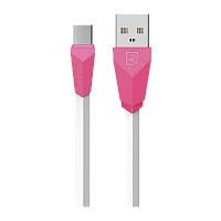 USB кабель REMAX Alien (IPhone 5/6/7/SE) 1M RC-030I Розовый (1M, 2.1A)