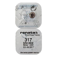 *Батарейка Renata 317 (SR516SW) Silver Oxide 1.55V (1/10/100)
