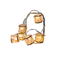 Гирлянда Космос Барабаны 10LED 1,8+0,3м 5*4cм белый теплый (1/24)