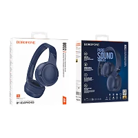 Наушники полноразмерные Borofone BO32 bluetooth 5.4 с микр. синий (1/60)