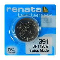 Батарейка Renata 391 (SR1120W) Silver Oxide 1.55V (1/10/100)