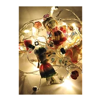 Гирлянда Космос "Вязанные куклы" 10LED лампочки нить белый (1/50)