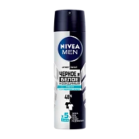 Дезодорант мужской Nivea черное и белое Fresh спрей 150мл (1/12)