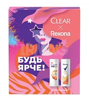 Набор Unilever Clear+Rexona женский (шампунь 200мл+г/д 200мл) (1/6)