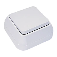 Выключатель Makel Siva Ustu 1-клав.10A пластик накладной белый 45101 (1/10)