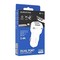 Автомобильное З/У Borofone BZ13 2USB 2.4A белый (1/44/176)