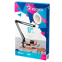Светильник настольный Космос DESK038 10W 5V IP20 струбцина 3 цв. черный (1/20)