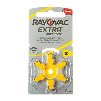 Батарейка Rayovac Extra ZA10 BL6 Zinc Air 1.45V (6/60/600)