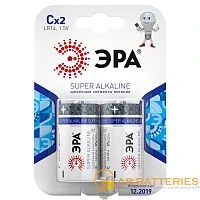 Батарейка ЭРА Super LR14 C BL2 Alkaline 1.5V (2/12/96/5376)