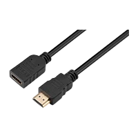 Кабель GoPower удлинитель HDMI 2.0 (m)-HDMI (f) 0.5м ПВХ черный Premium Zip-Lock c подвесом (1/250)