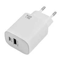 Сетевое З/У Ergolux ELX-PA05QC-C01 1USB+1Type-C 3.0A 20W QC3.0 белый (1/10/240)