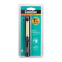 Фонарь ручной Camelion LED51521 1W 1LED+COB от батареек 3хААA IPX4 черный (1/6/36)
