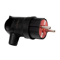 Вилка электрическая Volsten S2-PZ С/З 16A IP44 угловая с кольцом черный (1/15/300)