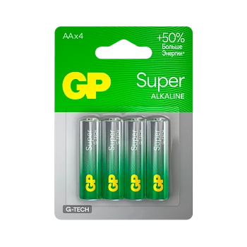 Батарейка GP Super G-Tech LR6 AA BL4 Alkaline 1.5V (4/40/320)