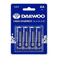 Батарейка Daewoo HIGH ENERGY LR6 AA BL4 Alkaline 1.5V (4/40/960)